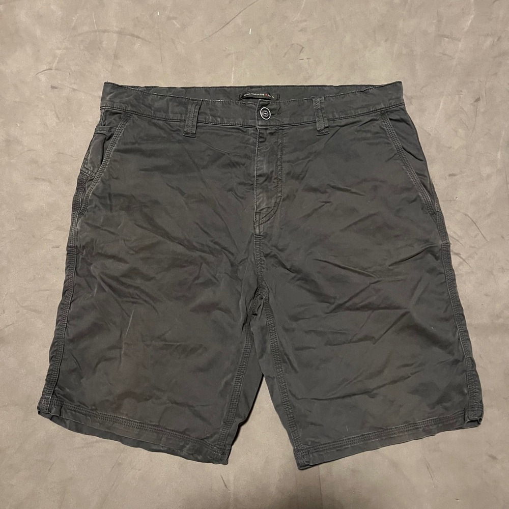 John Varvatos USA Chino Shorts‎ Mens 33 Black S131T1B Casual Cotton Stretch